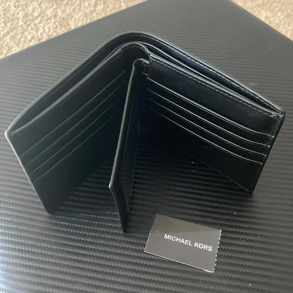 Michael Kors Men's Cooper Billfold with Passcase Wallet (Black) - Picture 3 of 10